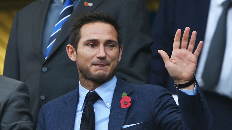 Former Chelsea player Frank Lampard at Stamford Bridge