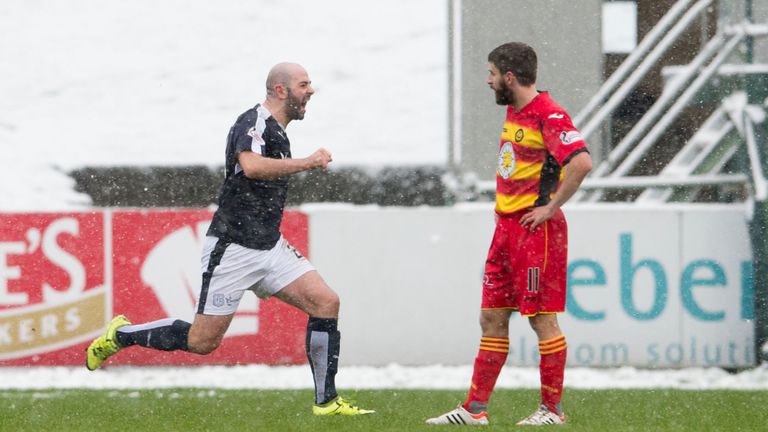 Gary Harkins scored twice as Dundee beat Partick Thistle 4-2 at Firhill