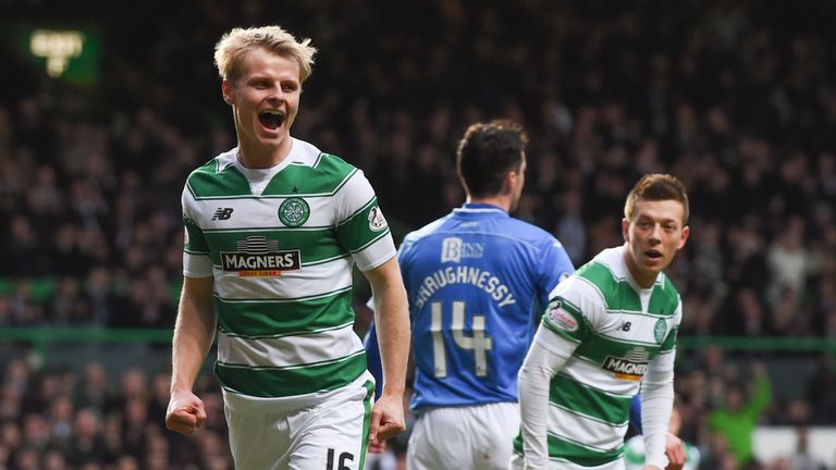 Celtic's Gary Mackay-Steven celebrates his goal