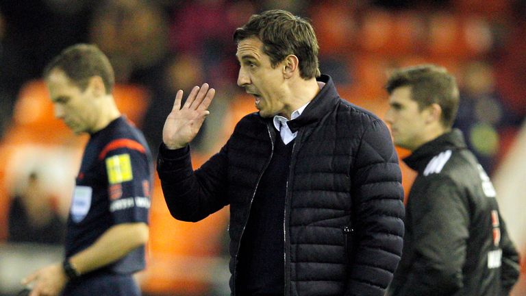 Valencia's British coach Gary Neville 