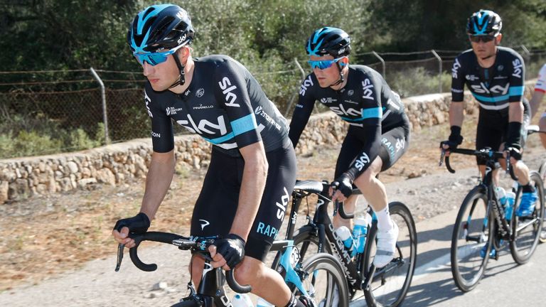 Gianni Moscon on day one of the Challenge Mallorca