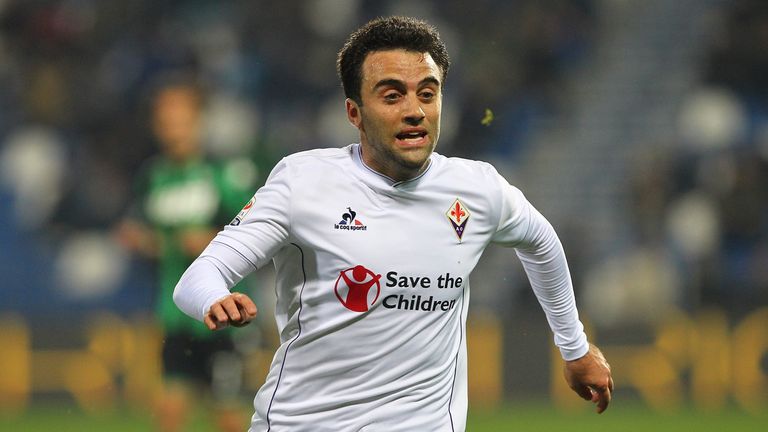 Giuseppe Rossi of ACF Fiorentina in action during the Serie A match between US Sassuolo Calcio and ACF Fiorentina