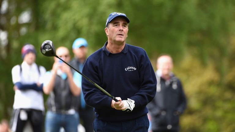  Former F1 Racing Driver Nigel Mansell looks on during the Pro-Am ahead of the BMW PGA Championship at Wentworth
