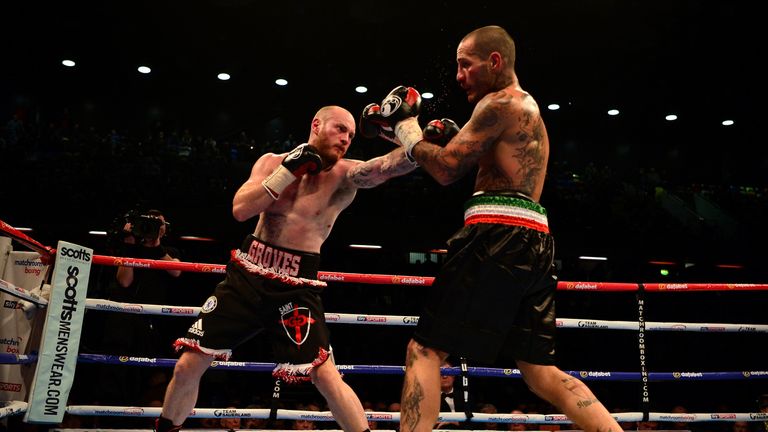 George Groves of England (L) and Andrea Di Luisa