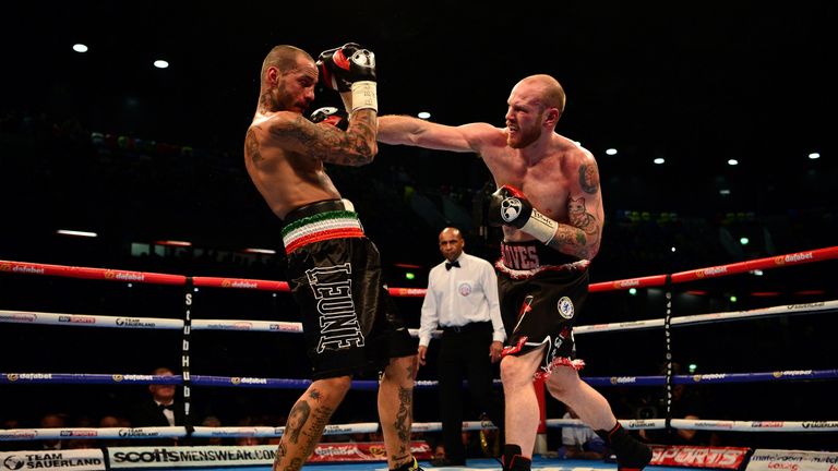  George Groves of England (R) and Andrea Di Luisa of Italy