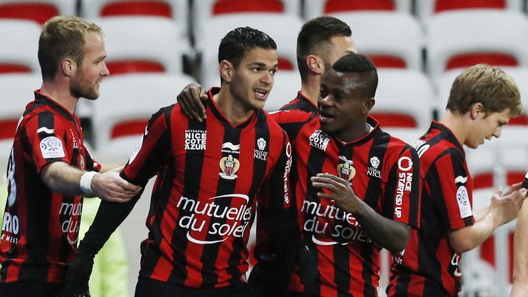 Hatem Ben Arfa and Nice celebrate