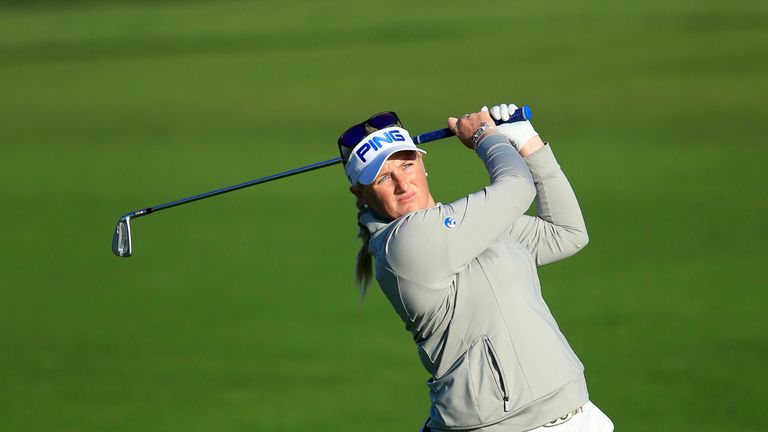 Holly Clyburn is one of 20 players five strokes off the pace
