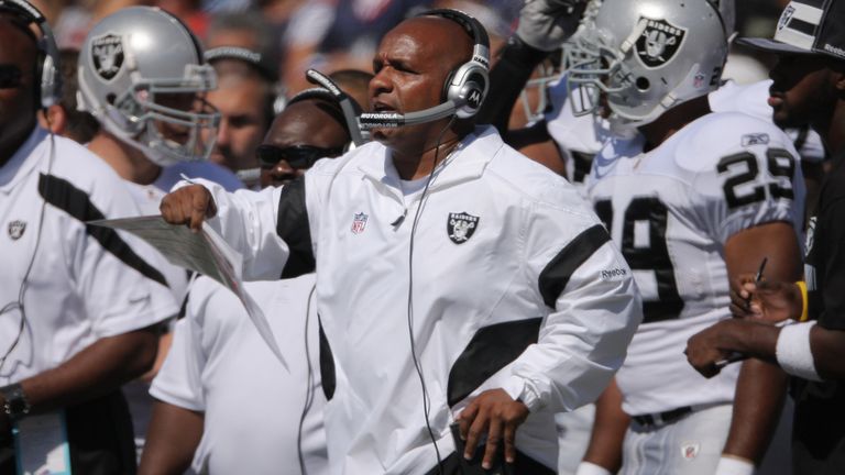 Hue Jackson of the Oakland Raiders