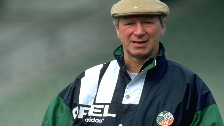 Jack Charlton in charge of the Republic of Ireland in 1991
