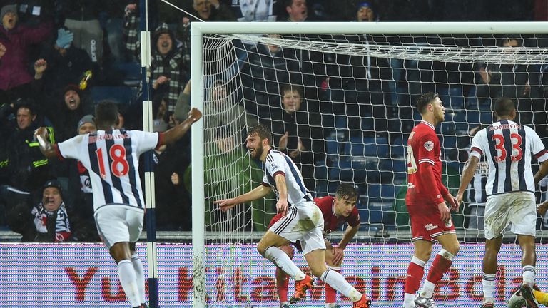 James Morrison (second left) celebrates his equalising goal deep into stoppage time.