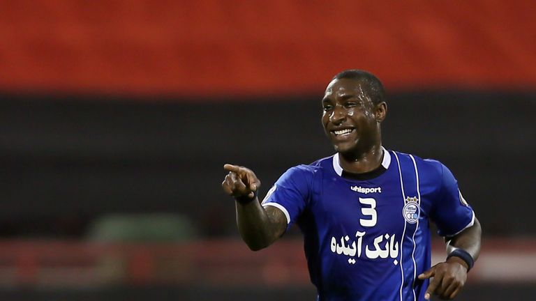 Jlloyd Samuel playing for Iranian club Esteghlal