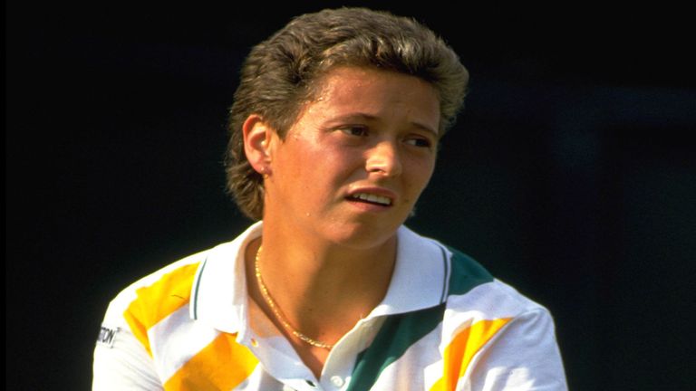 Jo Durie during Wimbledon 1987