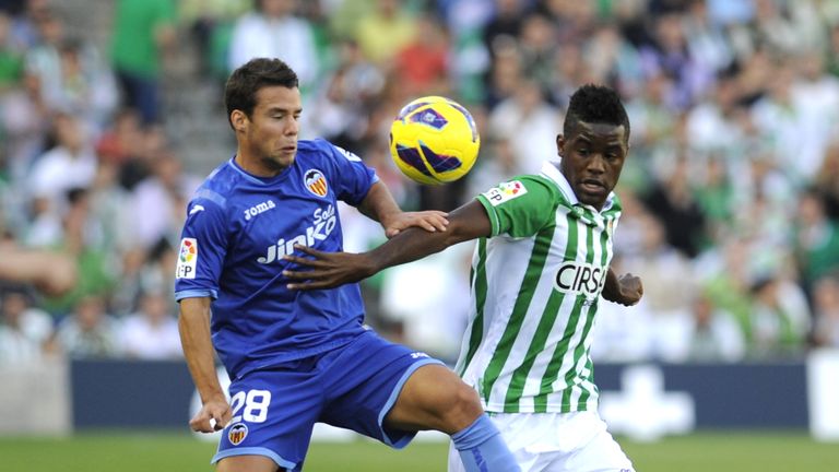 Joel Campbell in action for Real Betis in 2012