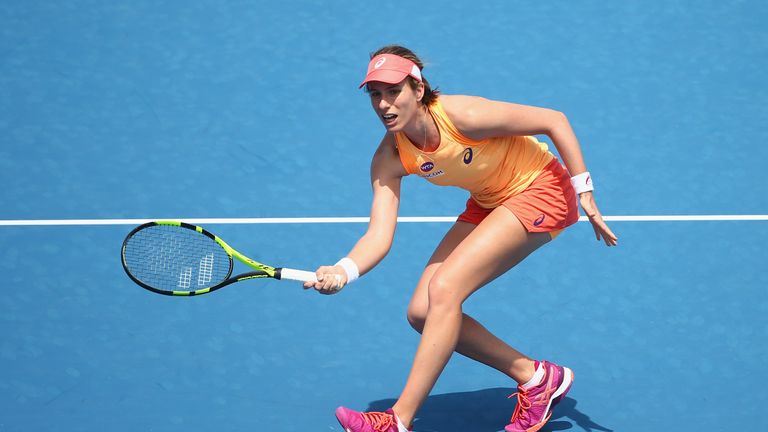 Konta bowed out in the first round of her Australian Open tune-up event