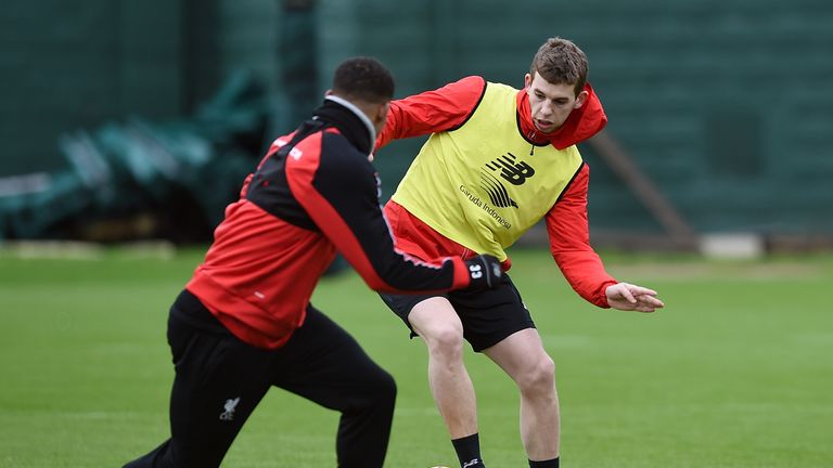 Jon Flanagan and Jordon Ibe of Liverpool 