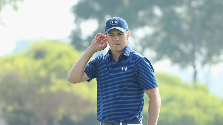 Jordan Spieth is three off the lead, but he managed to get his third round completed in bizarre scenes