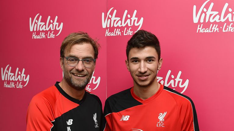 Marko Grujic new player for Liverpool with Jurgen Klopp manager of Liverpool (GETTY PREMIUM)
