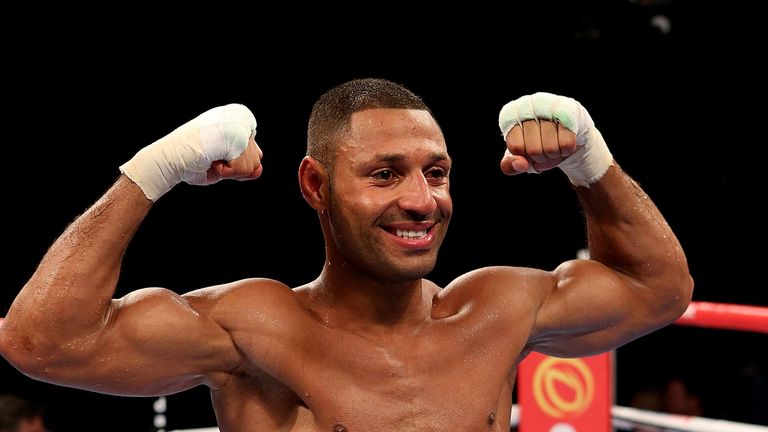 LONDON, ENGLAND - MAY 30: Kell Brook of England poses with the IBF World Welterweight Championship title belt after defeating Frankie Gavin of England at T