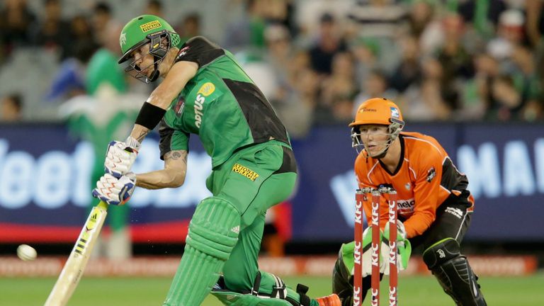 Kevin Pietersen of the Melbourne Stars bats during the Big Bash League semi-final