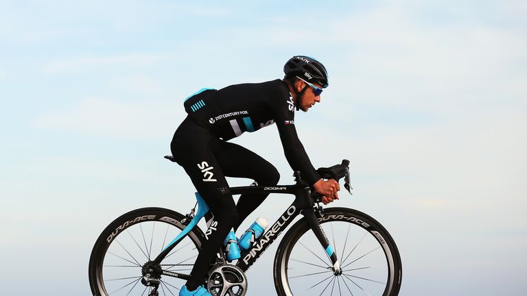 Leopold Konig during a Team Sky Training Camp on January 10, 2016 in Mallorca, Spain