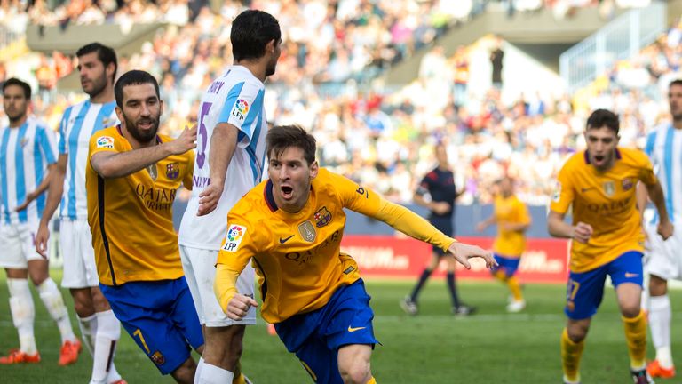 Lionel Messi celebrates 