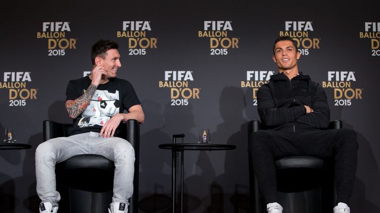 FIFA Ballon d'Or nominees Lionel Messi and Cristiano Ronaldo