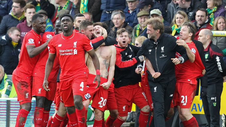 Liverpool celebration Norwich