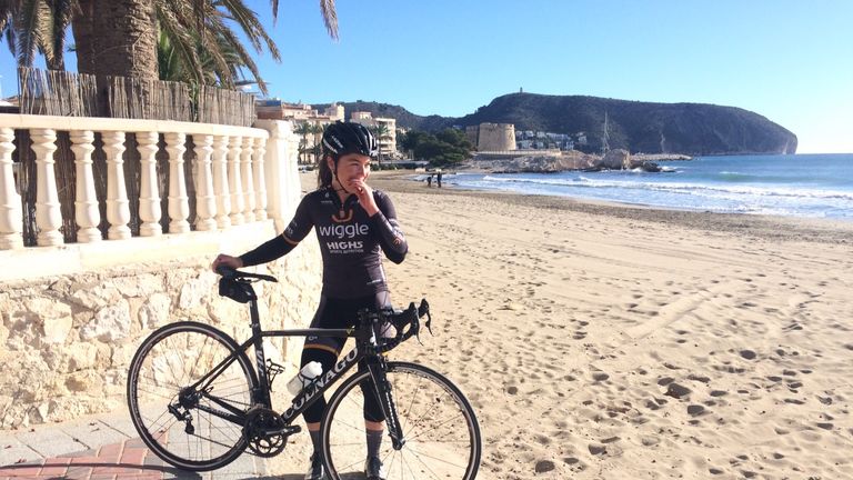 Lucy Garner has been in Australia training with her new team