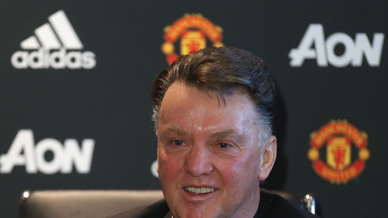 Manchester United manager Louis van Gaal at his press conference on January 8