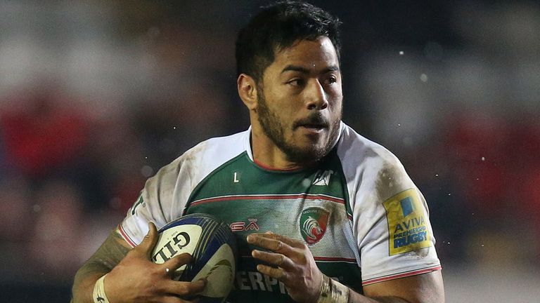 Leicester Tigers' Manu Tuilagi during the European Champions Cup clash with Benetton Treviso