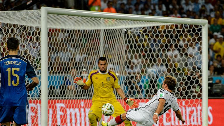 Gotze scored Germany's winning goal in the 2014 World Cup final