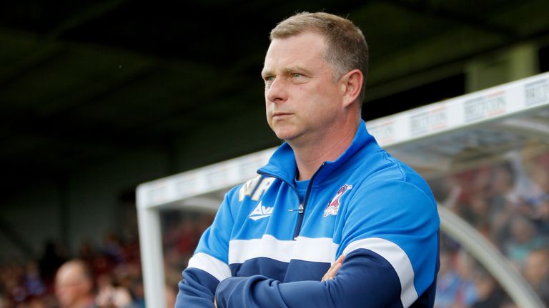 Scunthorpe United's manager, Mark Robins
