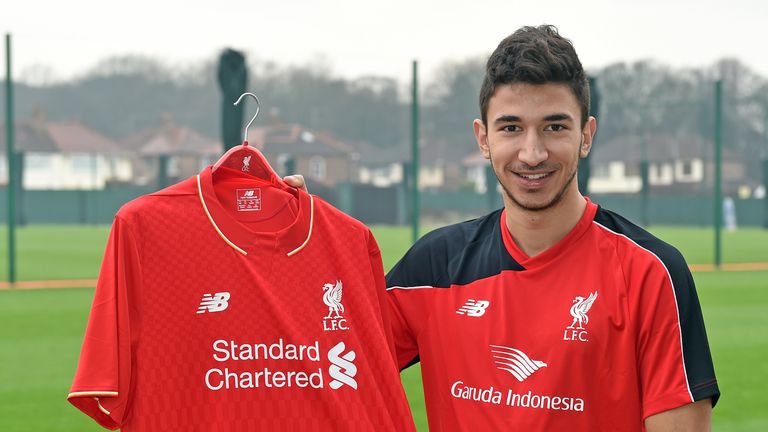 New signing Marko Grujic of Liverpool is unveiled at Melwood Training Ground (GETTY PREMIUM)