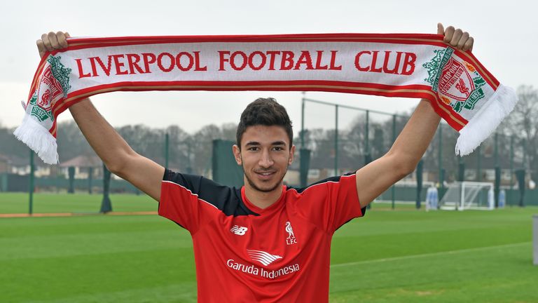 New signing Marko Grujic of Liverpool is unveiled at Melwood Training Ground (GETTY PREMIUM)