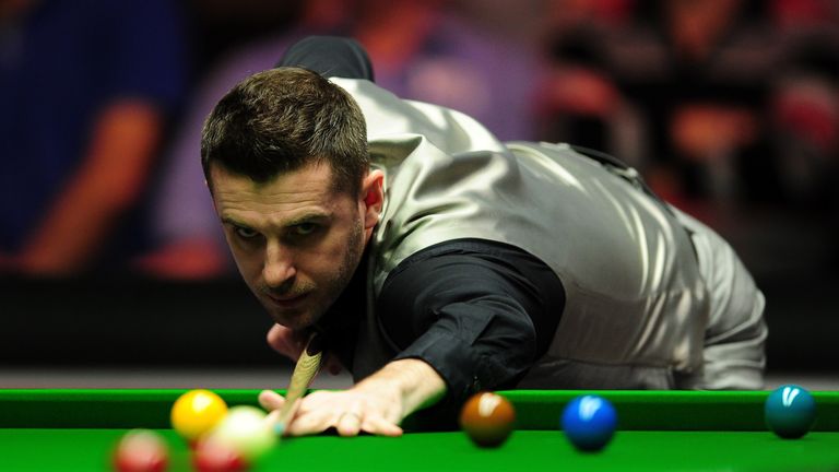 Mark Selby of England plays a shot during his first round match against Ricky Walden of England during Day Three of The Masters