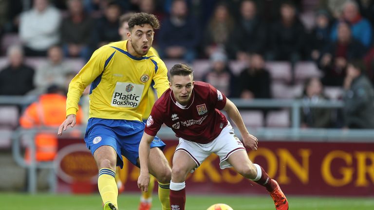 Accrington Stanley midfielder Matt Crooks (left) has held talks with Rangers over a move to Ibrox