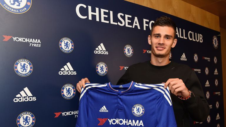 Chelsea's new signing Matt Miazga at the Cobham Training Ground