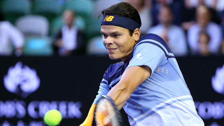 Raonic won on song to win a tie-breakfor the third set
