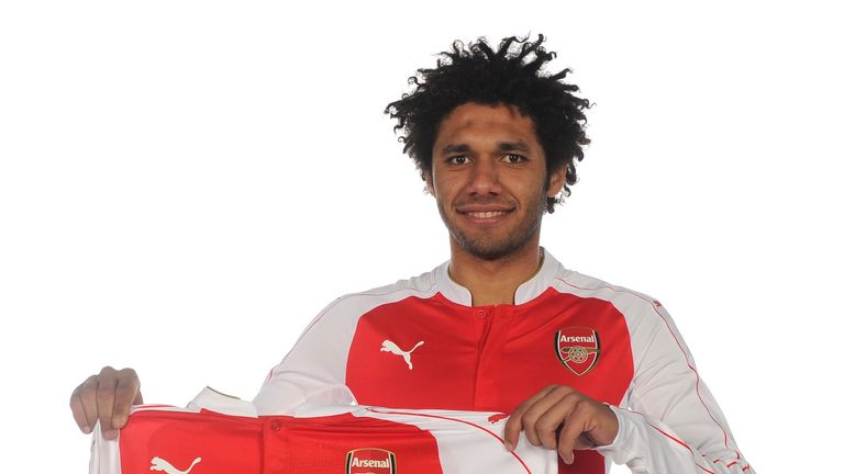 New Arsenal signing Mohamed Elneny at London Colney