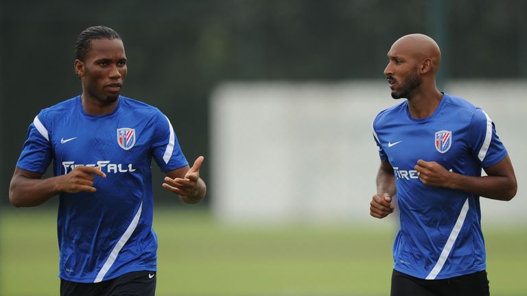 Nicolas Anelka played alongside Didier Drogba at Shanghai Shenhua