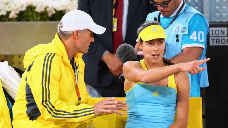 Sears (L) is coach of Ana Ivanovic and father of Kim Sears, Andy Murray's wife