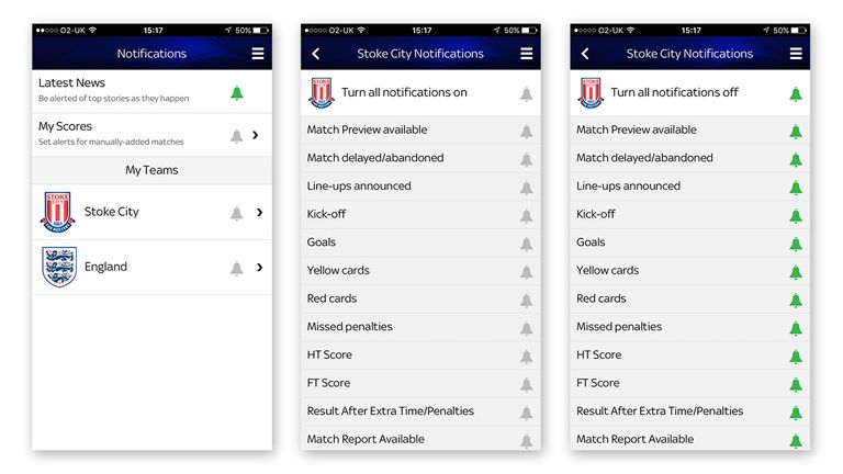 Head to the notifications section to set your preferences by team, and to make sure you get the latest breaking news.