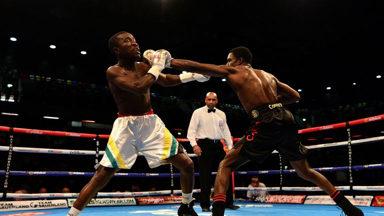 Ohara Davies lands on Prince Ofotsu before stopping him
