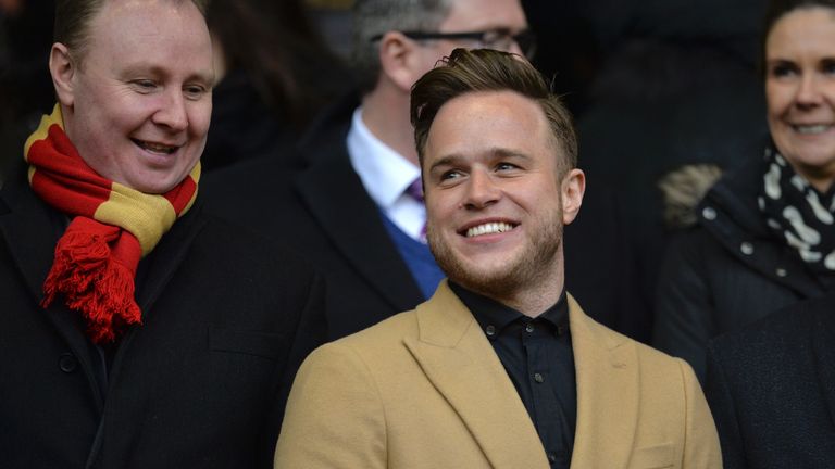 United fan Olly Murs enjoyed his afternoon at Anfield