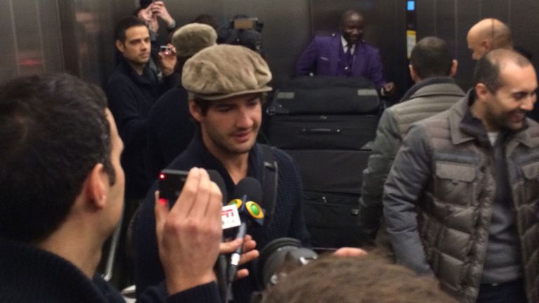 Pato arriving at Heathrow airport on Wednesday afternoon