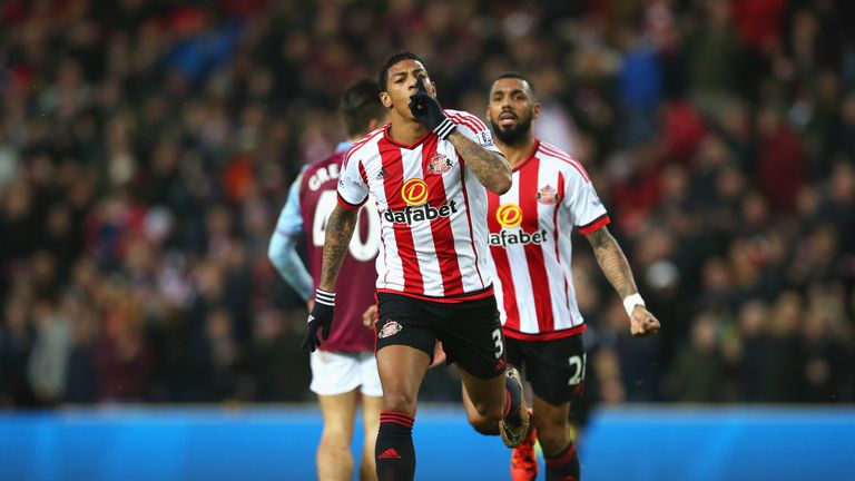 Patrick van Aanholt of Sunderland celebrates