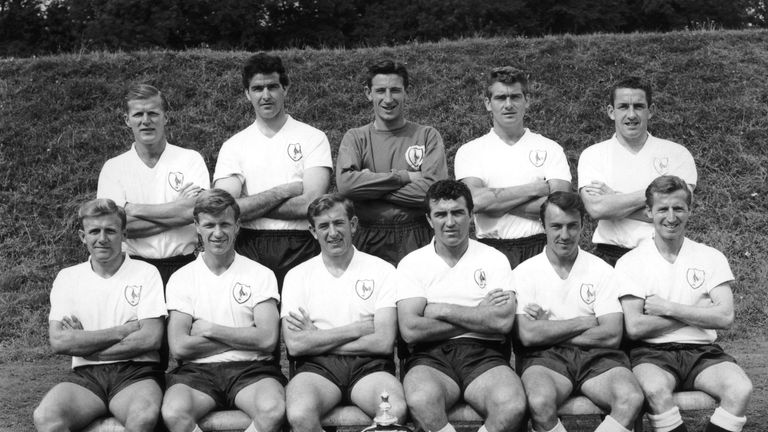 Peter Baker, top left, part of 1961 FA Cup-winning side