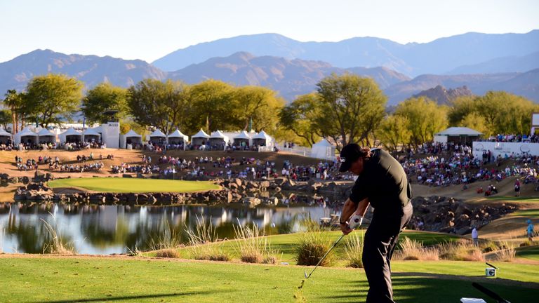  Phil Mickelson plays his tee shot on the 17th hole during the final round of the CareerBuilder Challenge