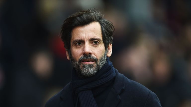NOTTINGHAM, ENGLAND - JANUARY 30:  Quique Flores manager of Watford looks on prior to the Emirates FA Cup fourth round between Nottingham Forest and Watfor