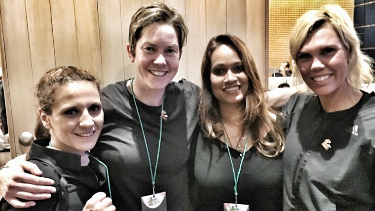 With Raja Amasheh, Shivana Inalsingh and Mikaela Lauren